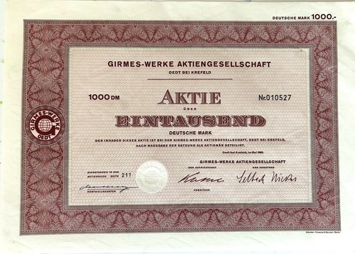 Grimes werke alte aktie - -,