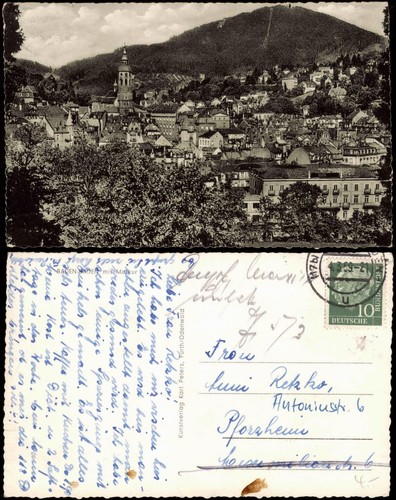 Ansichtskarte baden - ansichtskarte, baden-baden