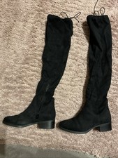 Damen Overknee Stiefel Schwarz