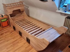 Kinder-/Juniorbett Massivholz Schreinerarbeit Schiff 70×160cm