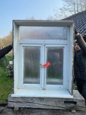 Eichenkastenfenster 2flg Antik - mit Oberlicht - B/H 92 x 115 cm