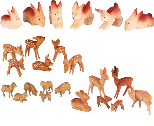 Handgeschnitzte figuren tiere - handgeschnitzte,