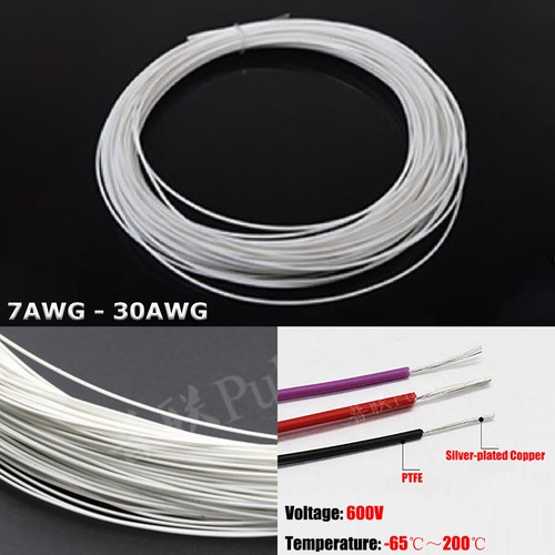 Weiß ptfe kabel versilbert - ptfe,