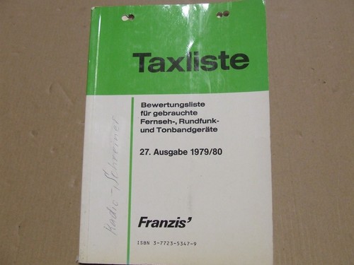 Taxliste von gebrauchten
