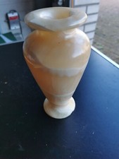 Marmor Vase Gelb / Weiß