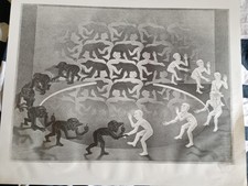 M. C. Escher Kunstdruck „Begegnung“ 50x70 cm –mit Katalognummer, ohne Signatur