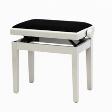 Klavierbank weiß Glanz mit