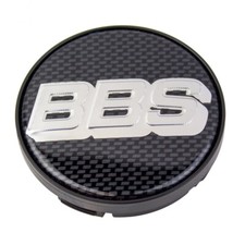 1x BBS Nabendeckel Emblem Felgendeckel 56mm silber/carbon 0924281 10023598