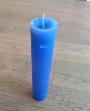 XXL Lotuskerze mit Blüteneffekt, blau, H ca. 38 cm, DM ca. 7 cm, Weihnachten 