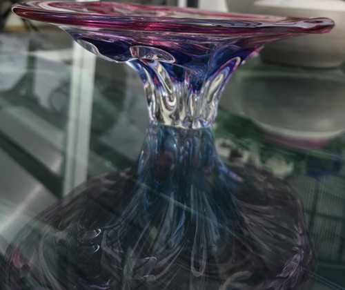 Glas dekoschale rosa blau klar - dekoschale,