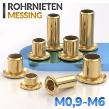 Messing Hohlnieten M0,9 bis M6