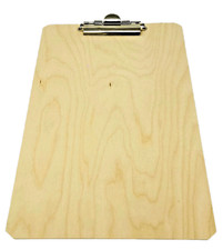 Klemmbrett DIN A4 Holz Birke Clipboard Schreibunterlage Schreibbrett Speisekarte