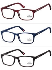 Lesebrille Flex Schwarz Rot Blau Montana Eyewear MR73 mit Etui SALE SALE