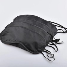 2x Premium Schlafmaske Schwarz
