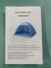 HAOYAO Pop up Strandmuschel, 2-3 Personen Familie Zelt UV Schutz UPF 50+ Strandz