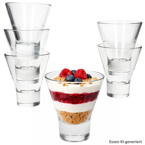 Ypsi dessertgläser glas - 6x,