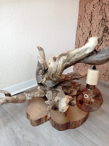 Holzlampe treibholz - holzlampe,