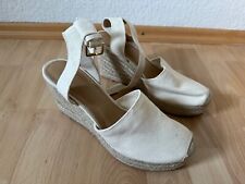 Neue beige Sommer-Sandalen Pumps von H&M mit Keilabsatz, Gr. 40