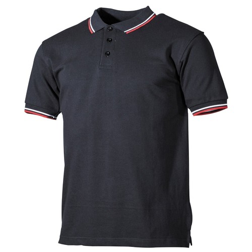 Mfh poloshirt schwarz rot - mfh,