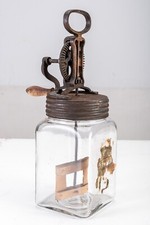 Butterfass antik Landhausstil Glas Deko Objekt Küche vintage