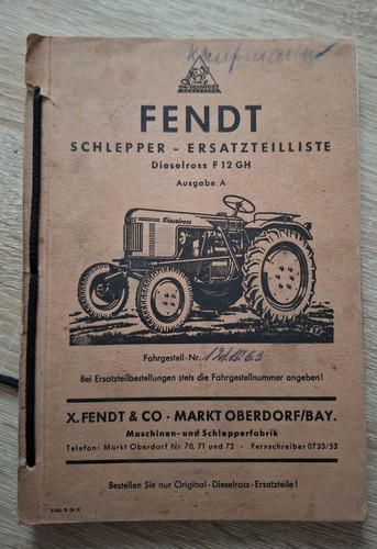 Fendt schlepper dieselross f12 - fendt,