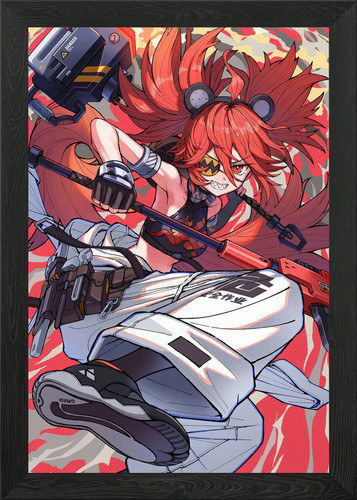 Feuriges anime mädchen mit - feuriges,
