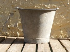 kleiner bäuerlicher Zinkeimer Wassereimer Metalleimer Pflanzeimer antik verzinkt