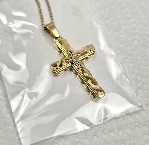 Edelstahl kette kreuz - ​edelstahl,