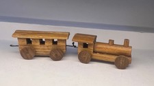 alte Holzspielzeug Eisenbahn für Setzkasten