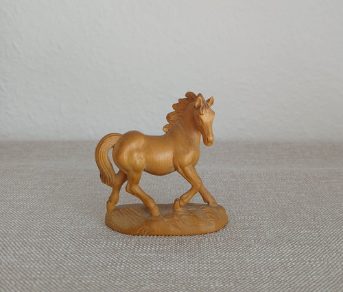Kleine holzfigur pferd - holzfigur, (8