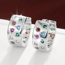 🌈 Creolen Damen Gold Silber