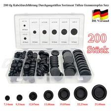 200x Sortiment Kappe Set Blindstopfen Gummi Stopfen KarosserieStopfen KFZ PKW