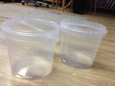 Eimer 2,5 Liter, zyl. klar mit Deckel und Bügel. 25 Stück