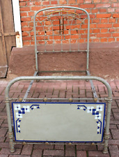 schönes Metallbett im Jugendstil / Art Deco um 1920, 193 cm x 88 cm Matratzenmaß