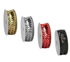 30mm Paillettenband elastisch