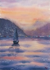 Malerei Aquarell Gemälde