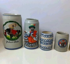 Älter Krüge 4 Stück Deko Sammler Krug Bierkrug Sammlerkrug 2 Liter 1 Liter 0,5L