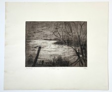 Original Radierung Landschaft