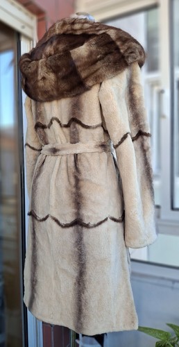 Genuine fur coat sheared