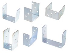 Aqbau® U-Pfostenträger zum Aufschrauben | U-Form | feuerverzinkt | Pfostenhalter