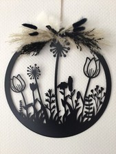 Kranz  Türkranz  Metallkranz Fensterdeko Trockenblumen Flowerhoop Fensterdeko