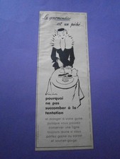 Werbung 1953 Völlerei ? Schlanke Figur durch BH, Mieder oder Korsett ! RARITÄT