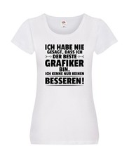 Der Beste Grafiker | Grafik Design | Grafikdesign Damen Shirt Weiß