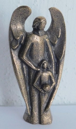 Kleine bronze skulptur engel - bronze,