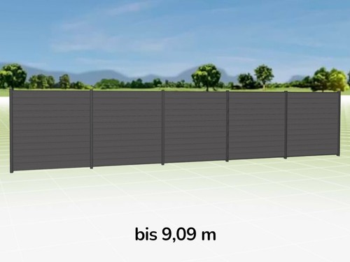 Wpc sichtschutzzaun anthrazit - wpc,