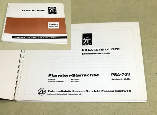 Ersatzteilliste achse psa - ersatzteilliste,