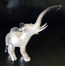Antiker sehr seltener Elefant * Glaskunst * Lauscha * Bimini * Bauernsilber * 