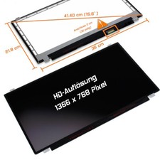 15,6" LED Display matt passend für HP P0G85EA 30Pin WXGA HD 1366x768