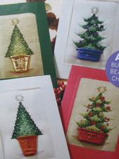 Stickvorlagen "Tannenbäume - festlich geschmückt" 4 Kreuzstichmotive Jenny Cook