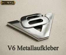3D V6 KFZ  Metall Aufkleber